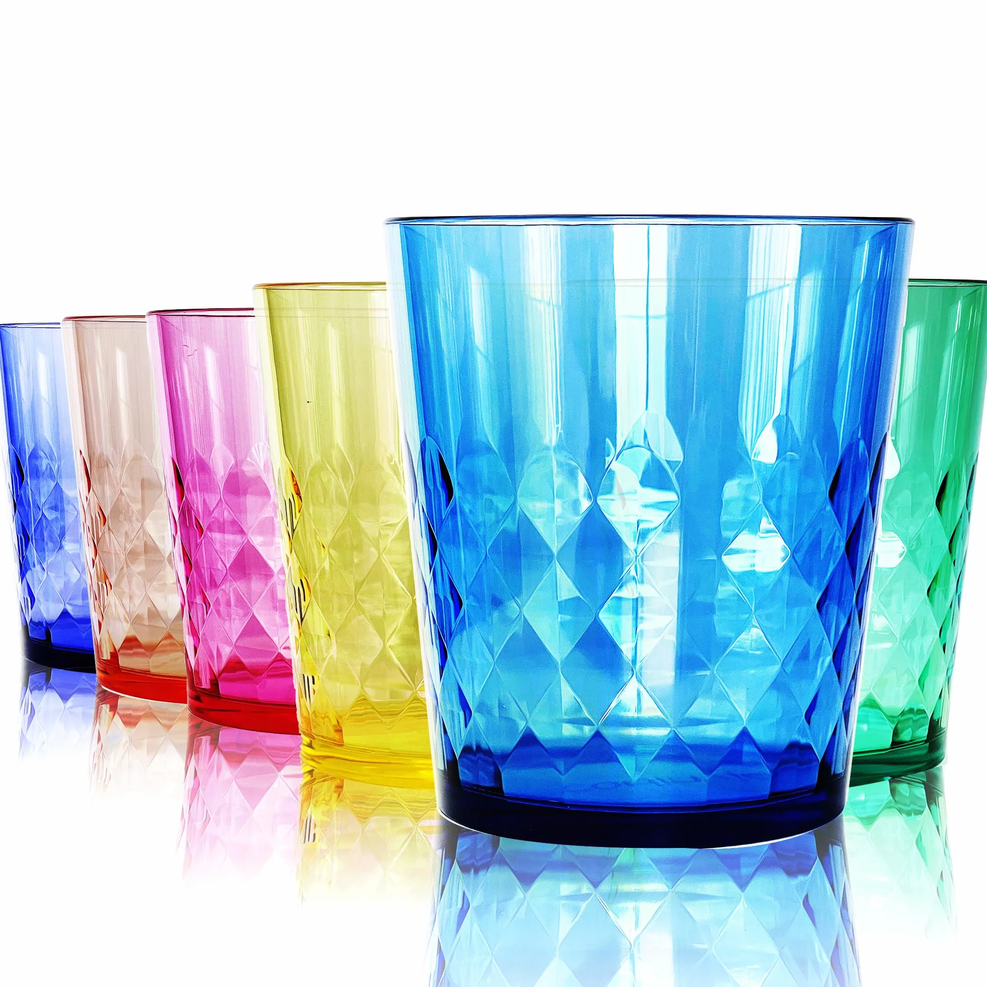 Szklanki akrylowe 400 ml nietłukące się zestaw 6 szt. bez BPA