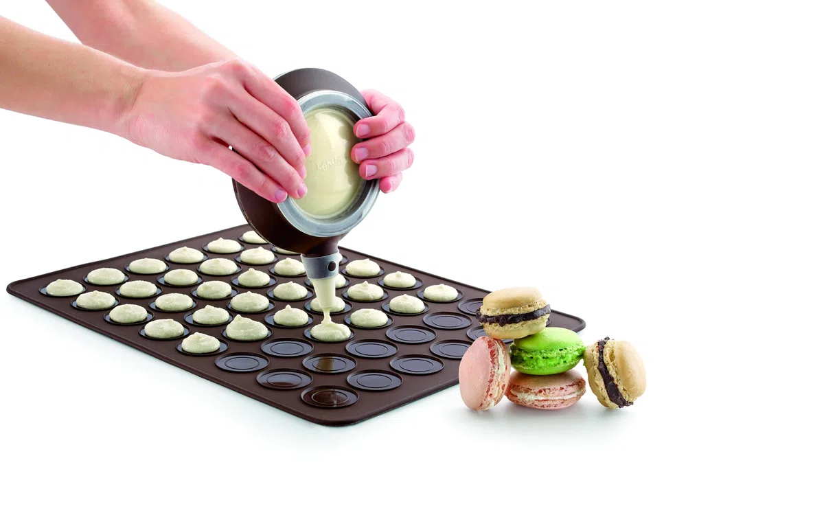 Lékué Zestaw Macarons ciemny brąz