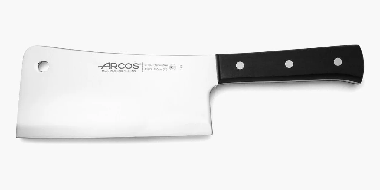 ARCOS Nóż tasak 18 cm Nitrum stal nierdzewna ostrze 180 mm, profesjonalny nóż do trybowania