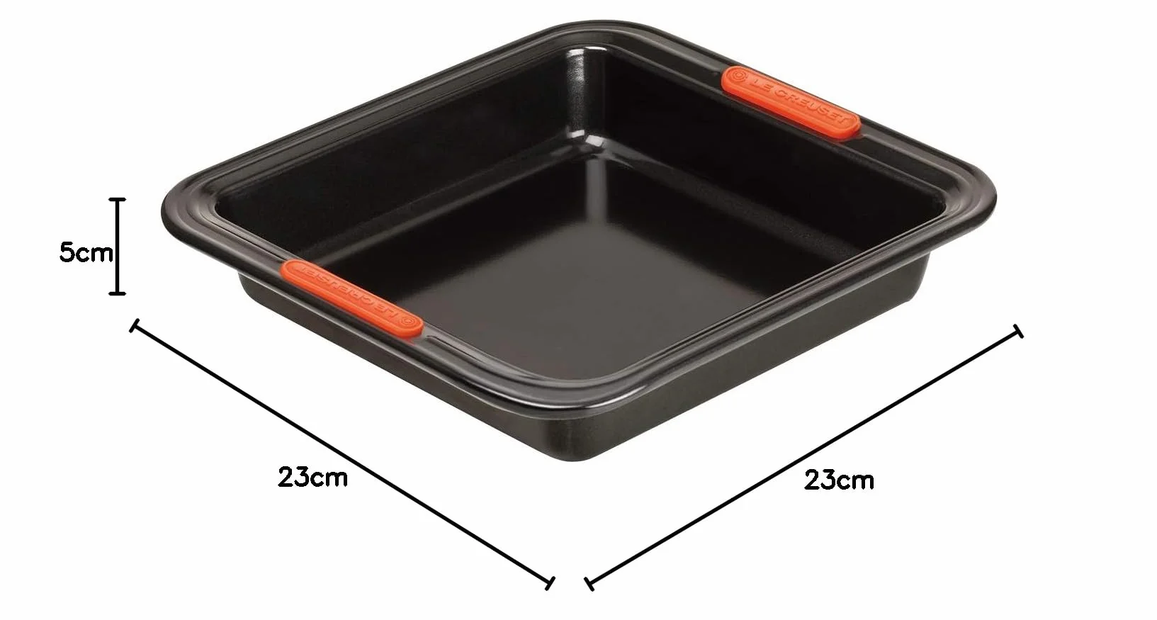 Le Creuset Nieprzywierająca forma do pieczenia stal węglowa kwadratowa 23 x 23 x 5 cm czarna