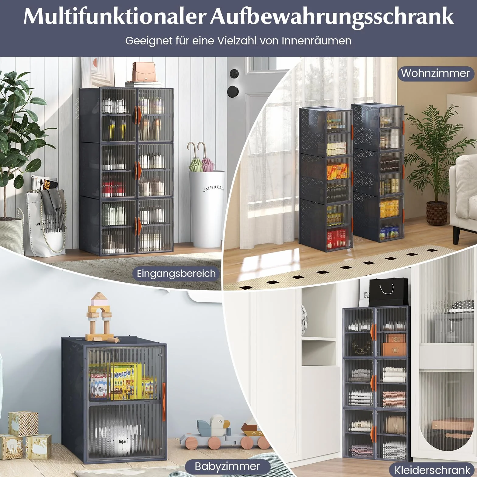 COSTWAY Pudełka na buty, zestaw 12 organizerów na buty, z tworzywa sztucznego, składane z pokrywką, do przechowywania butów do salonu, 49 x 32 x 133 cm