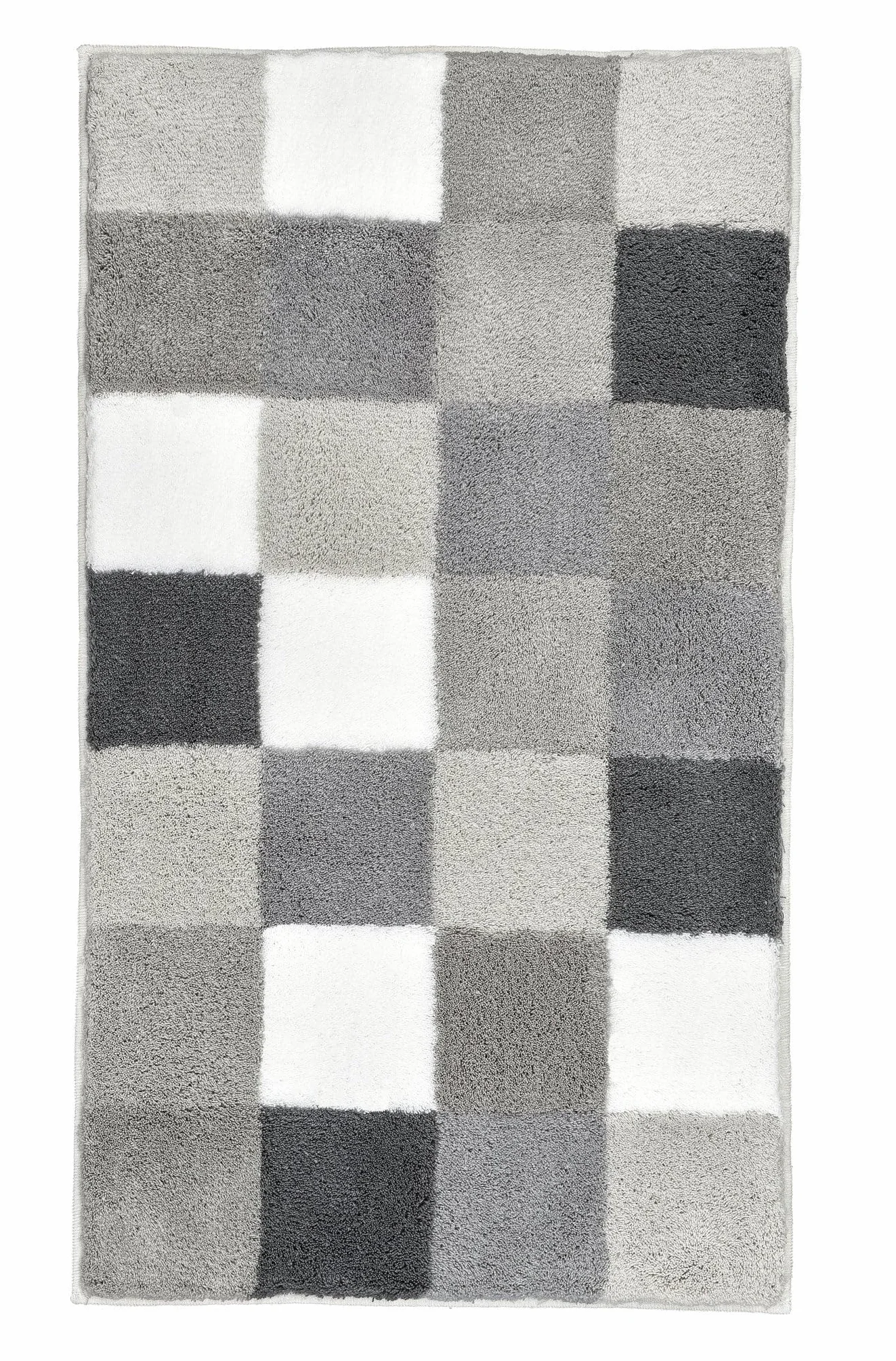 Kleine Wolke Dywan łazienkowy "Caro", 60 x 105 cm, szary/biały