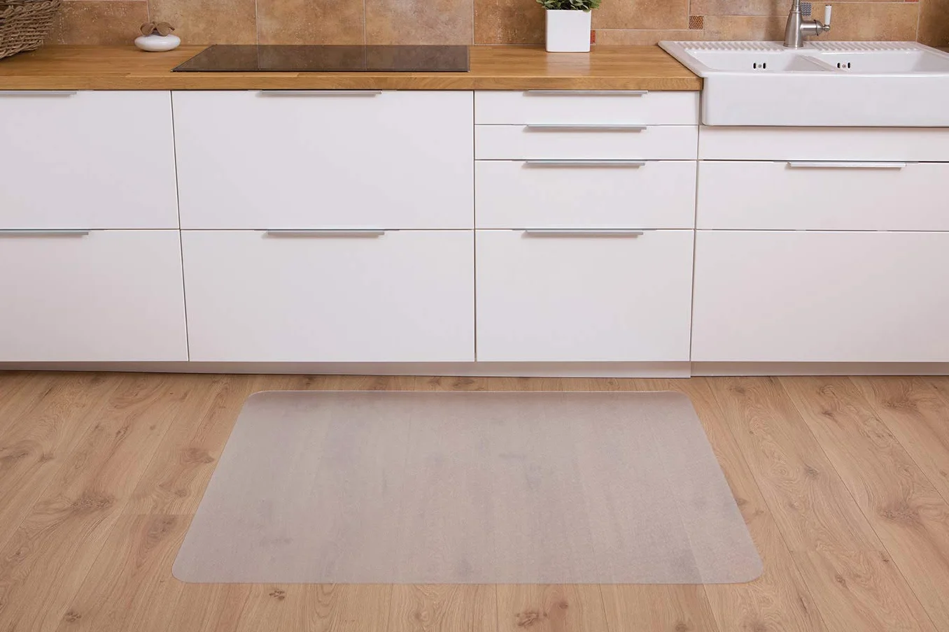 KAISER PLASTIC Przezroczysta mata podłogowa Clear Style R.PET TÜV 115 x 135 cm