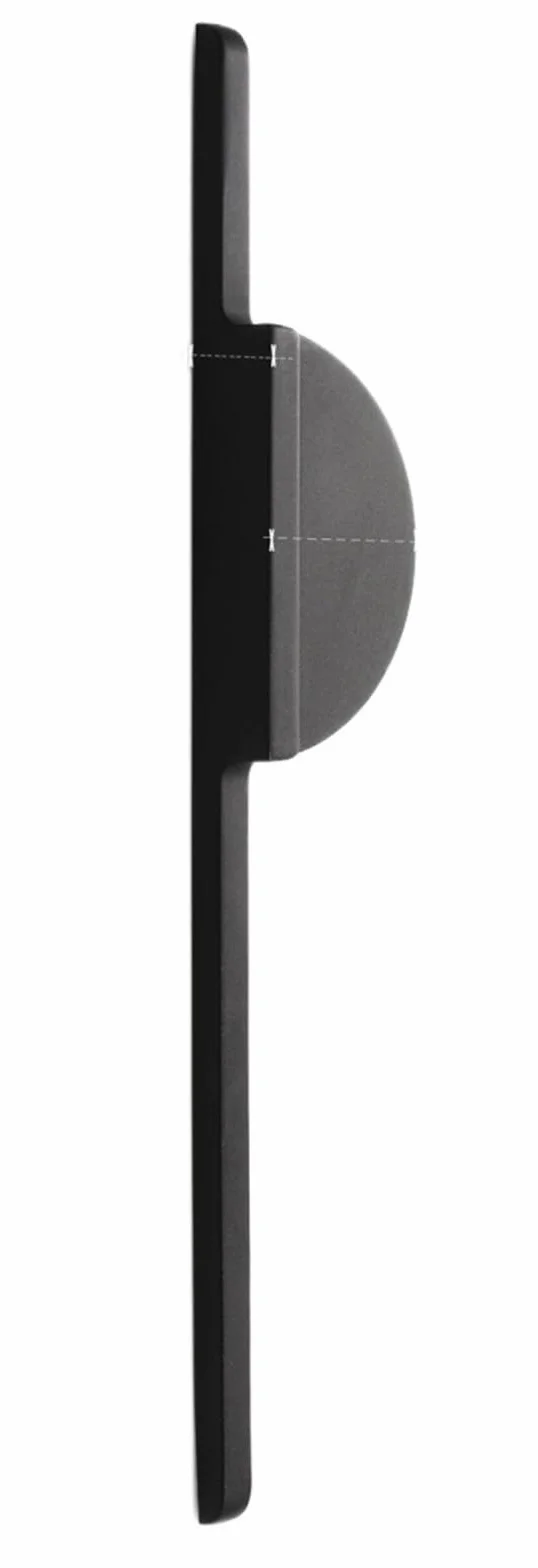 1 szt. Półokrągły uchwyt meblowy Półokrągły uchwyt ze stopu ze śrubą 190/319 mm Pokrętło Solidny stop Czarny/złoty/szary minimalistyczny nowoczesny (Color : 319mm black)