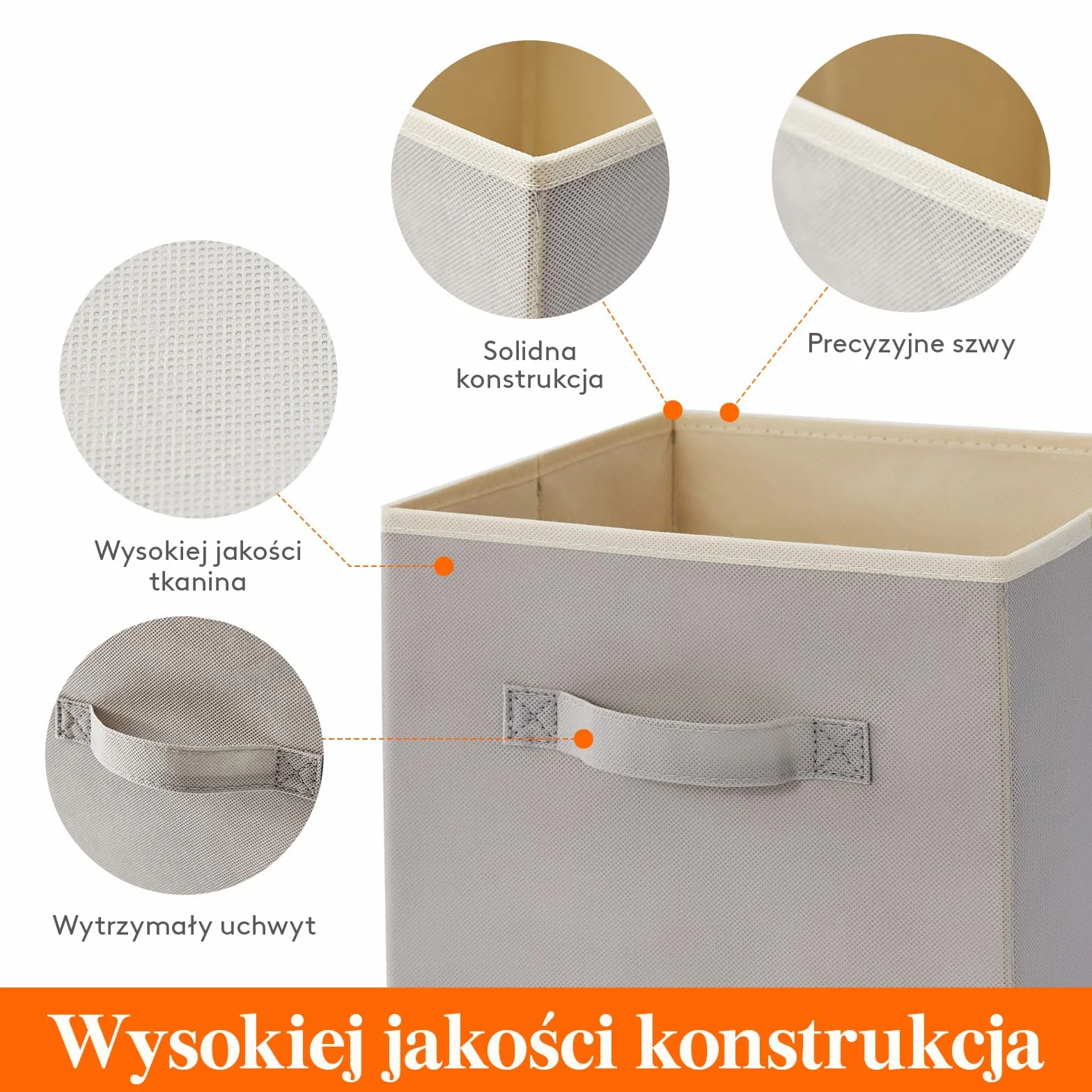 Lifewit 12 Pack składanych pudełek do przechowywania kostek, średniej wielkości dekoracyjne kosze do przechowywania, otwarte kostki do przechowywania z uchwytami, 33 x 33 x 33 cm, jasnoszary