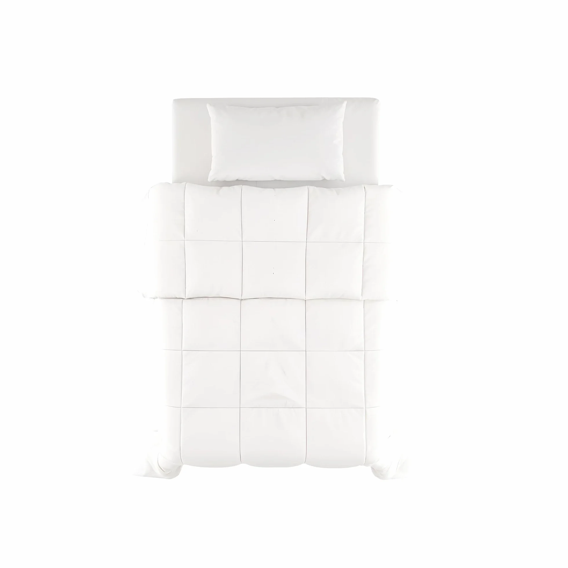 Prestige Italian Bed lniany biały zimowy pikowany 100% mikrofibra pojedynczy 150 x 200 cm