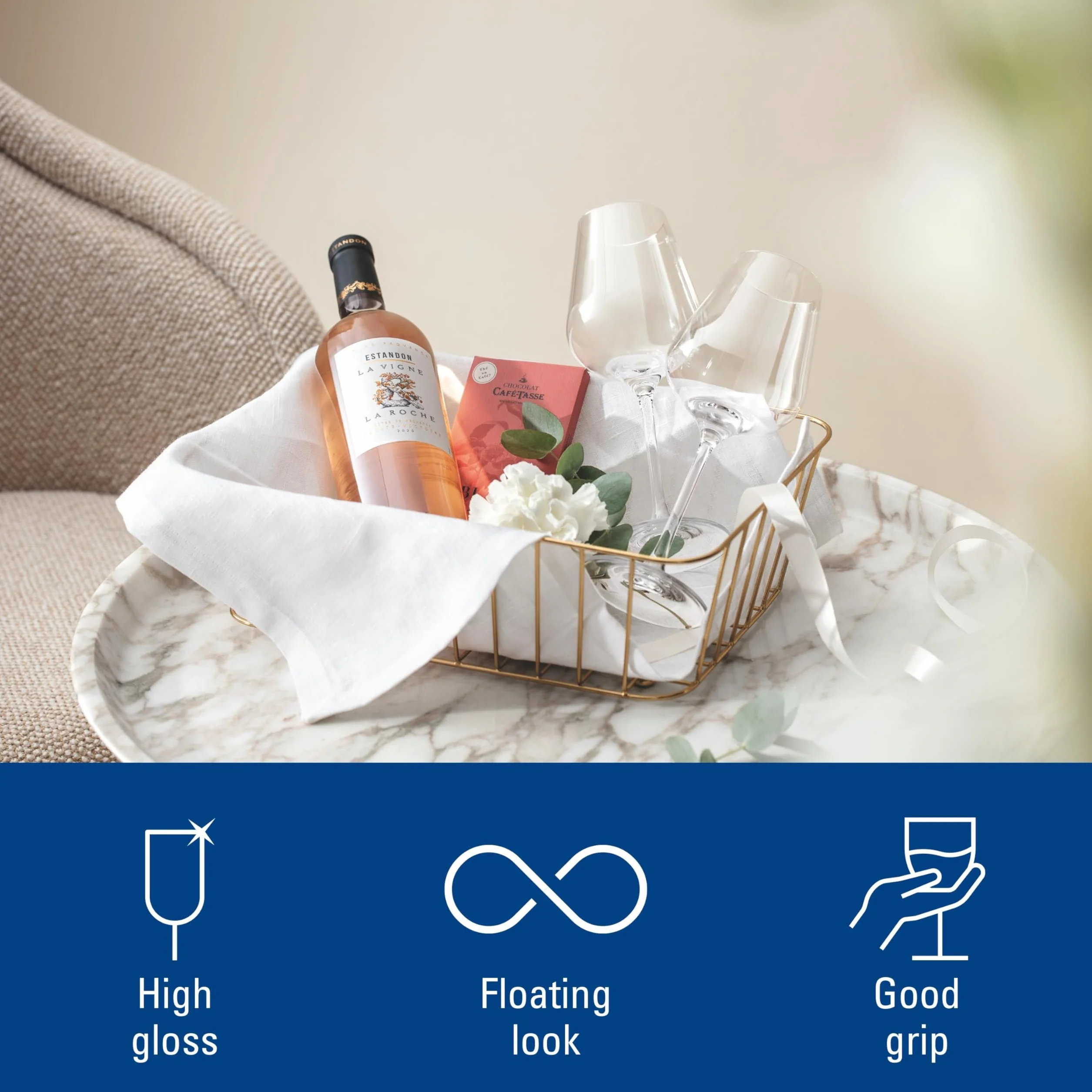 Villeroy & Boch - La Divina, Kieliszek do białego wina, zestaw 4 sztuki, 380ml, szkło kryształowe, można myć w zmywarce
