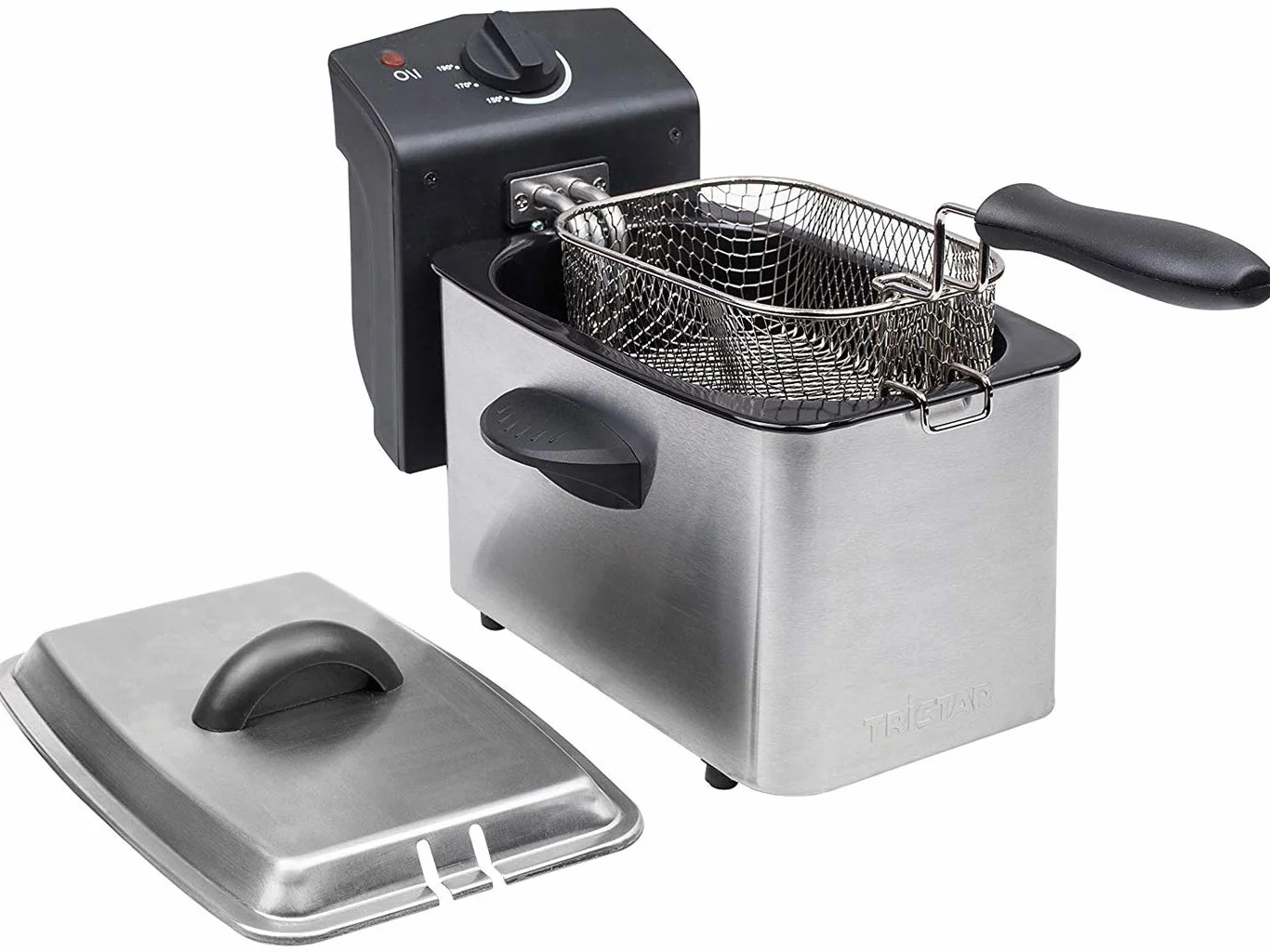 Tristar FR-6919 Frytkownica ze Stali Nierdzewnej 2 L Regulowany Termostat 190°C Srebrny