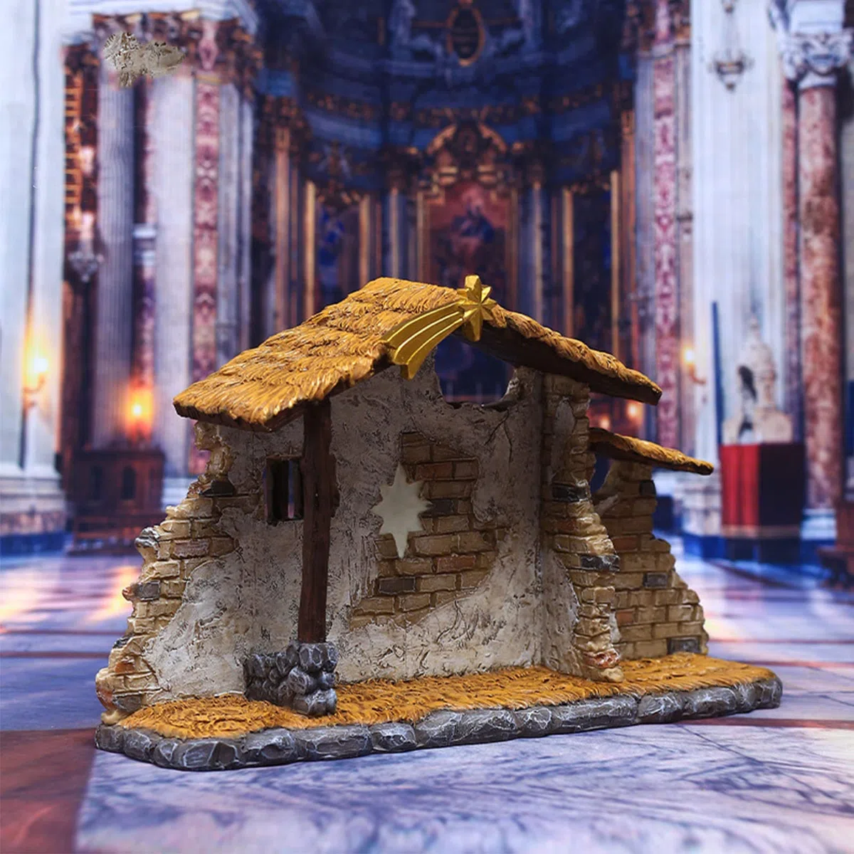 Zestaw szopek bożonarodzeniowych Szczegółowa, realistyczna świąteczna szopka Statua Dekoracja stołu, dekoracje świąteczne, prezenty świąteczne