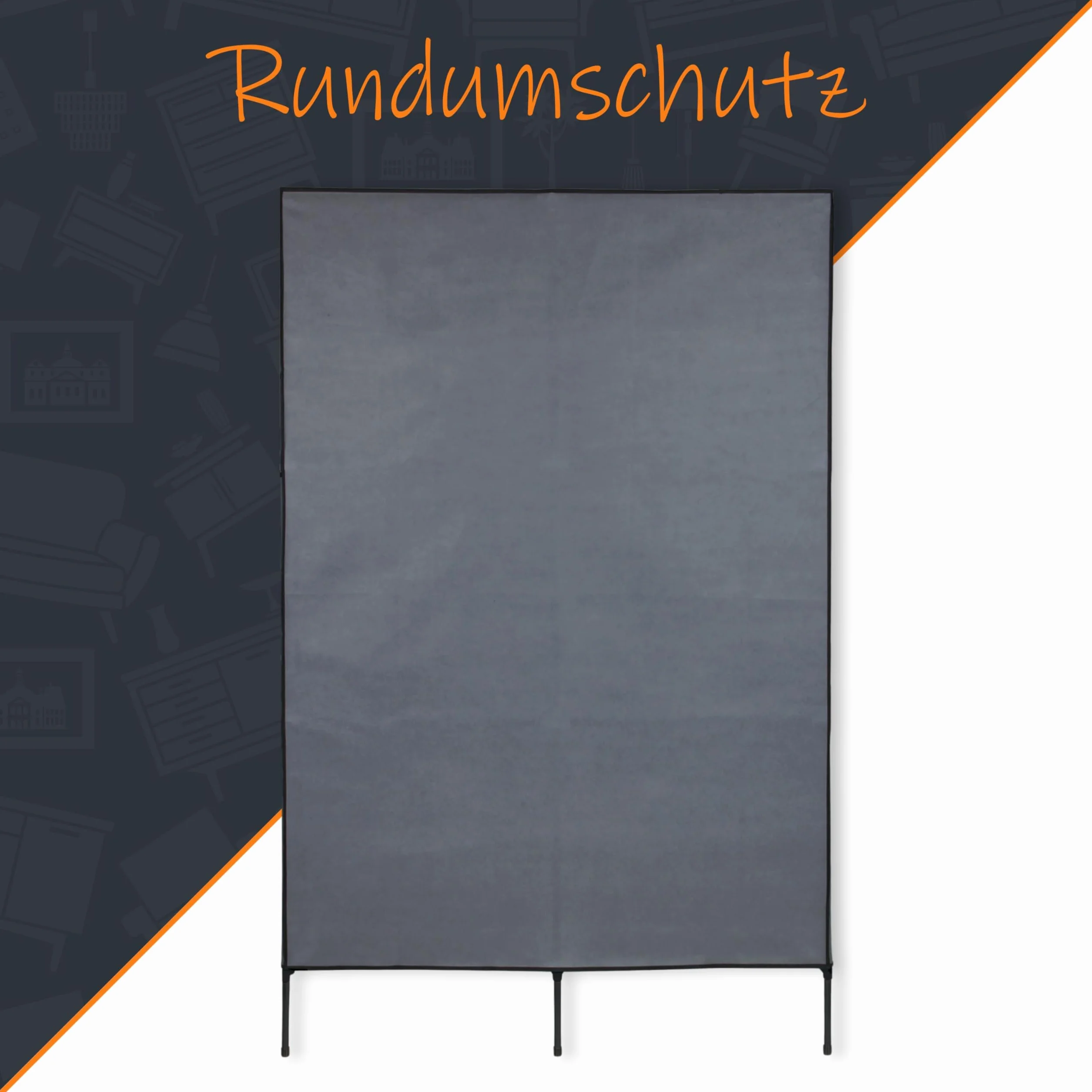 your GEAR Szafa na ubrania Grado 108x45x175 cm materiałowa 2 drążki 4 półki
